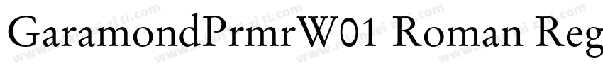 GaramondPrmrW01 Roman Regular字体转换